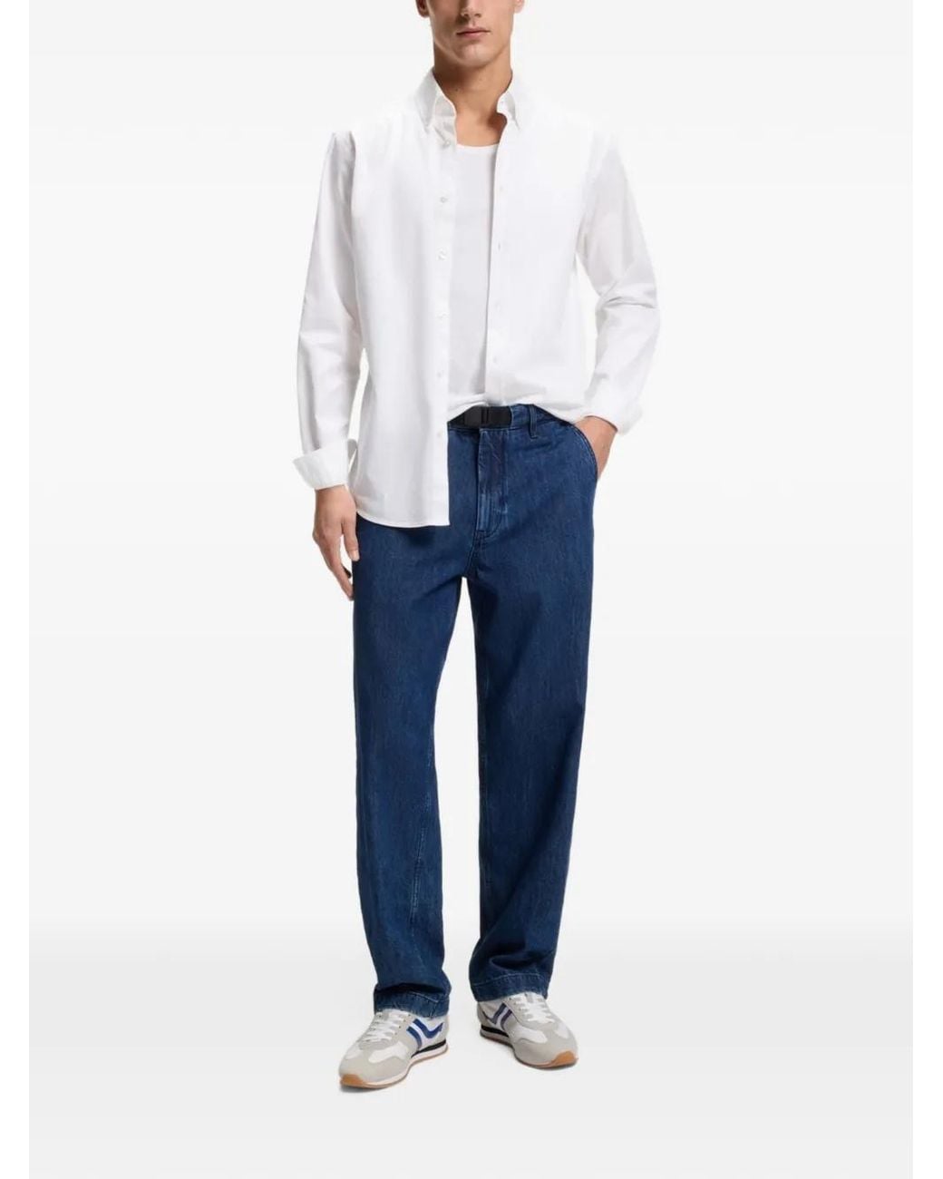 Boss White Regular-Fit Shirt for men