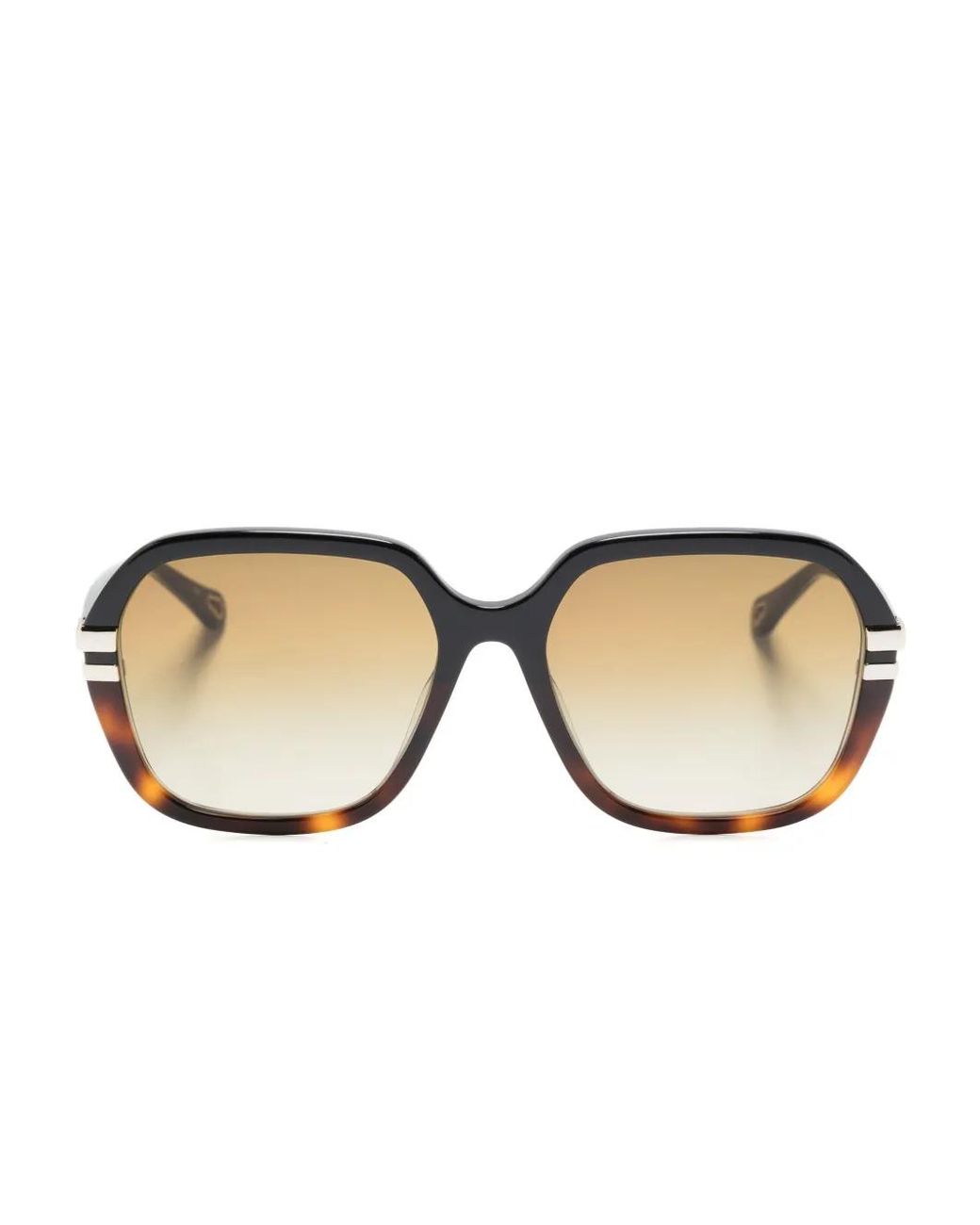 Chloé Natural West Tortoiseshell Square-Frame Sunglasses
