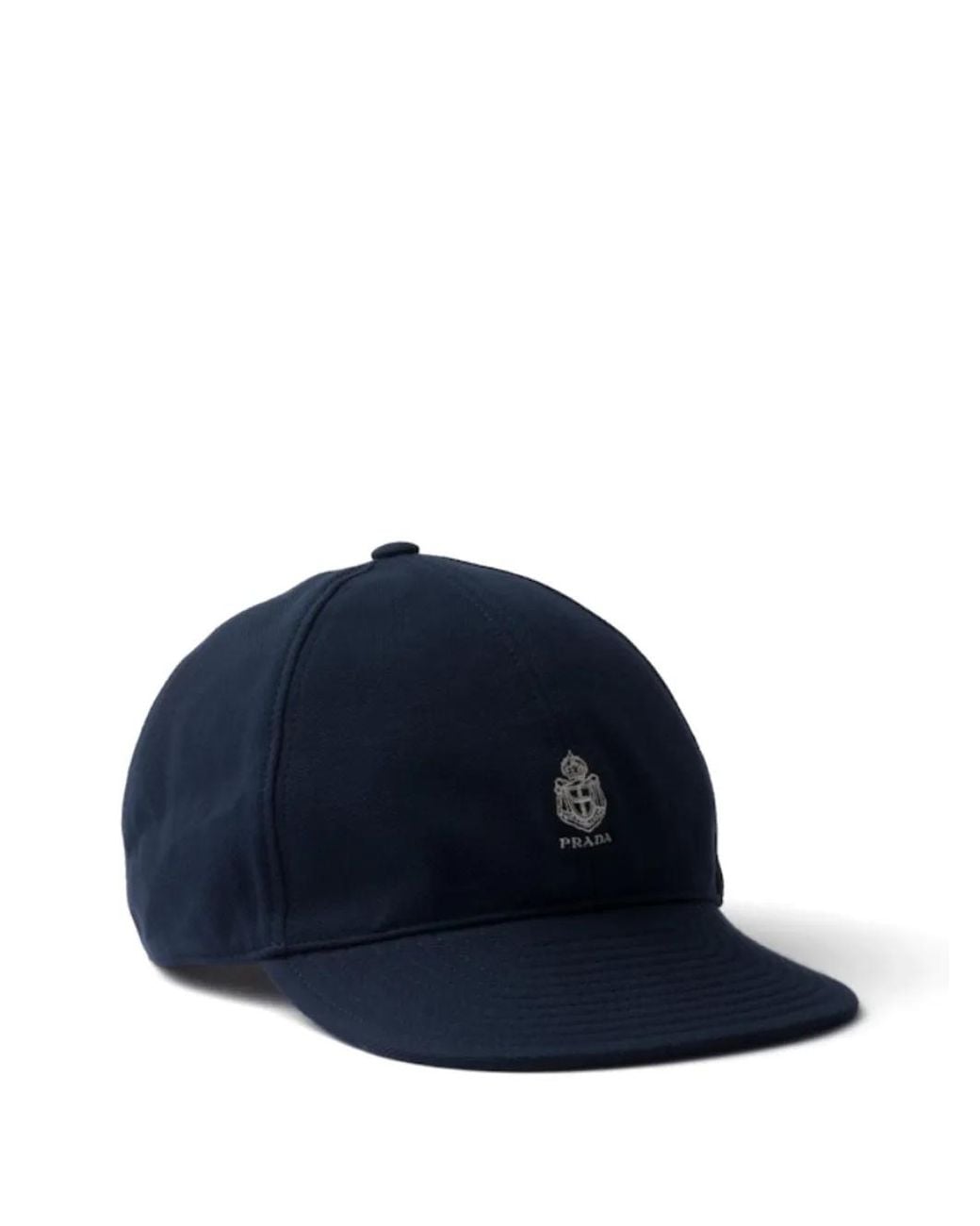 Prada Blue Old Piqué Baseball Cap for men
