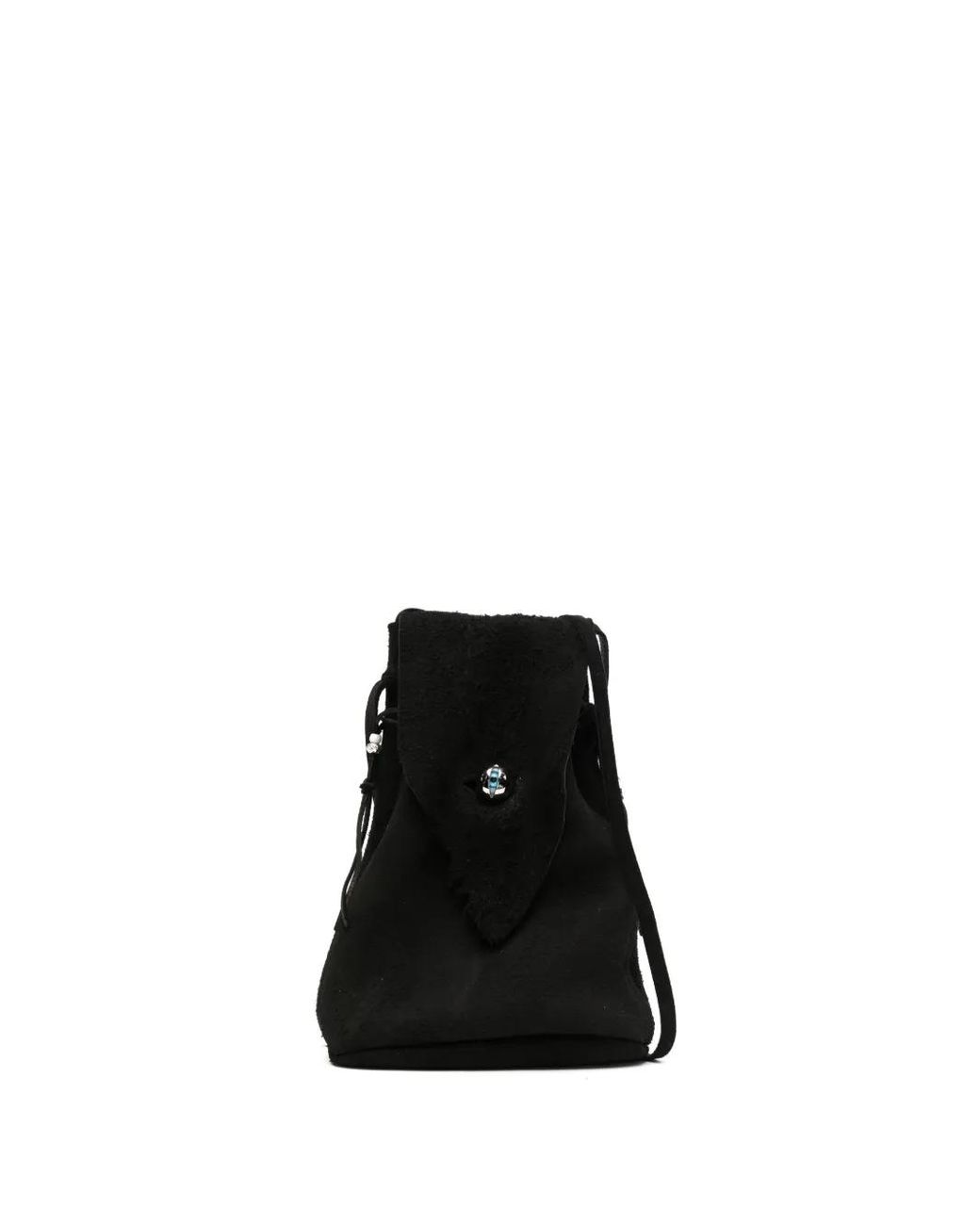 Undercover Black Leather Messenger Bag for men