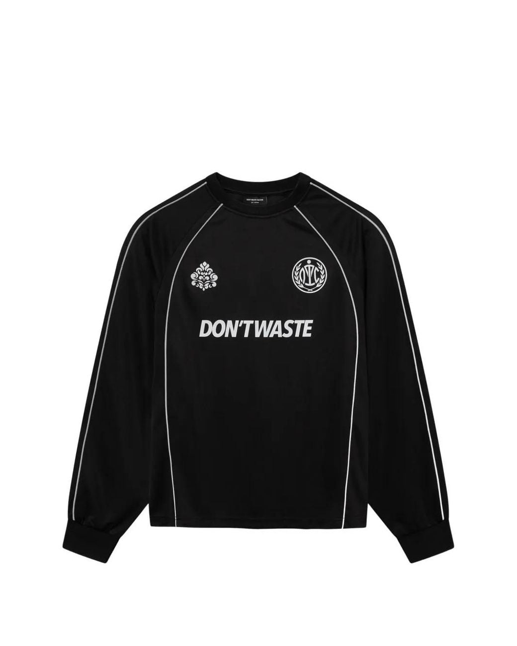 don't waste culture Black Zeni Logo-Print T-Shirt for men