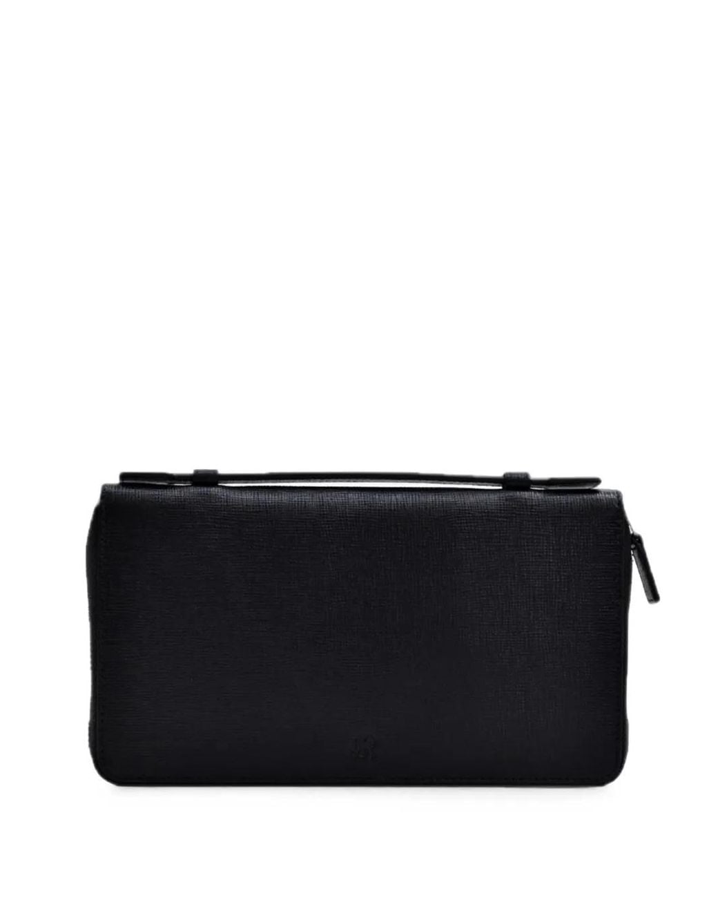 John Richmond Black Zip-Around Wallet for men