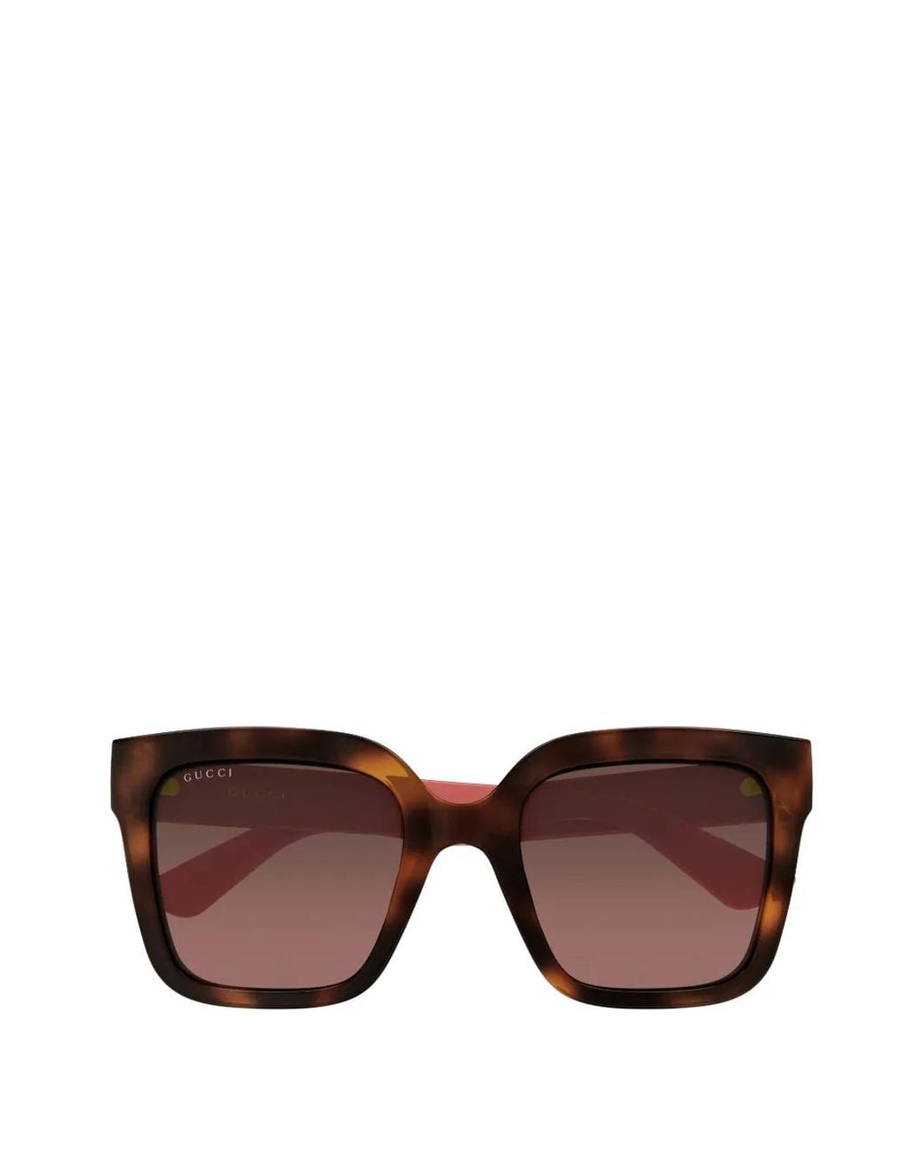 Gucci Brown Interlocking G Square-Frame Sunglasses
