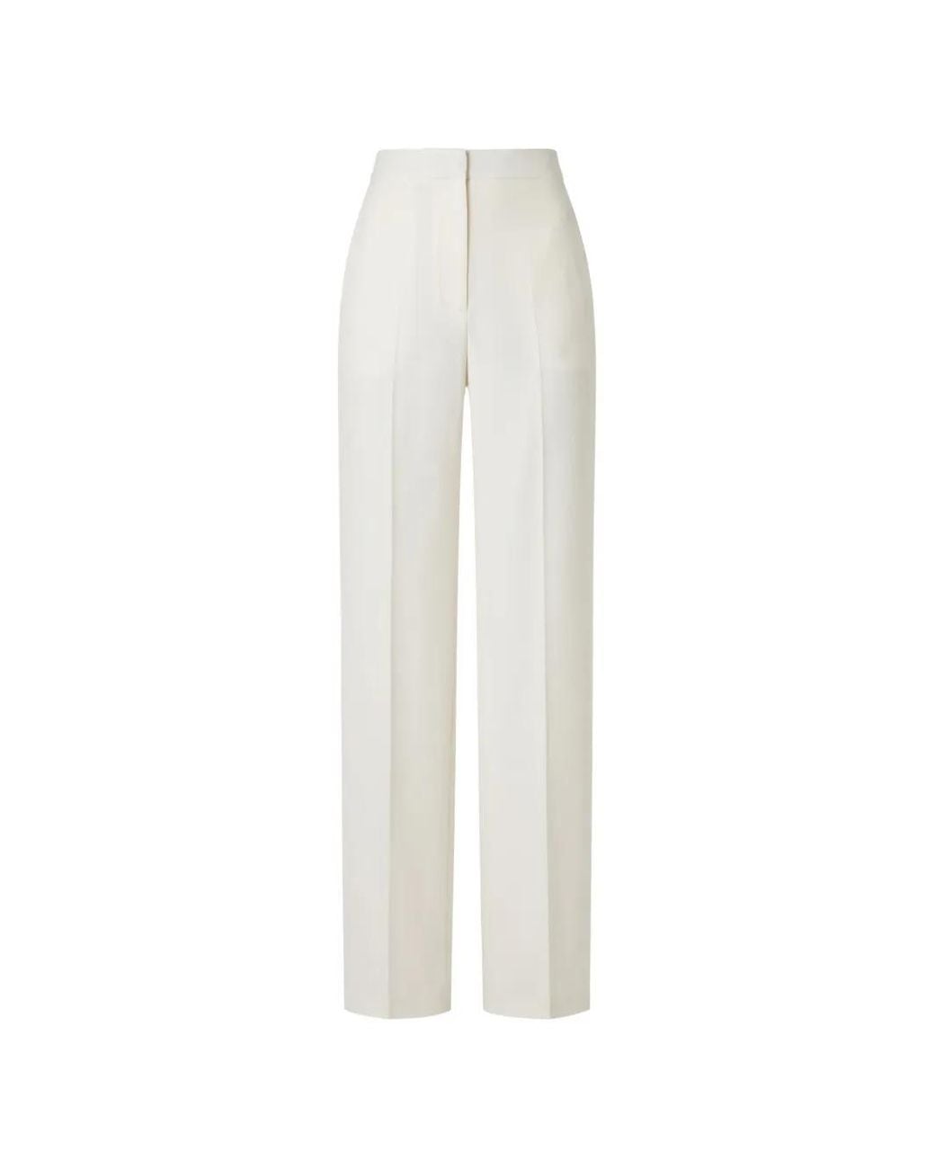 Tagliatore White Pressed-Crease Trousers