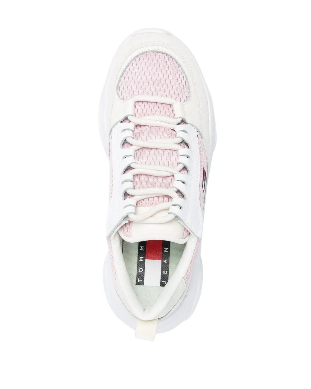 Tommy Hilfiger White Lace-Up Low-Top Sneakers