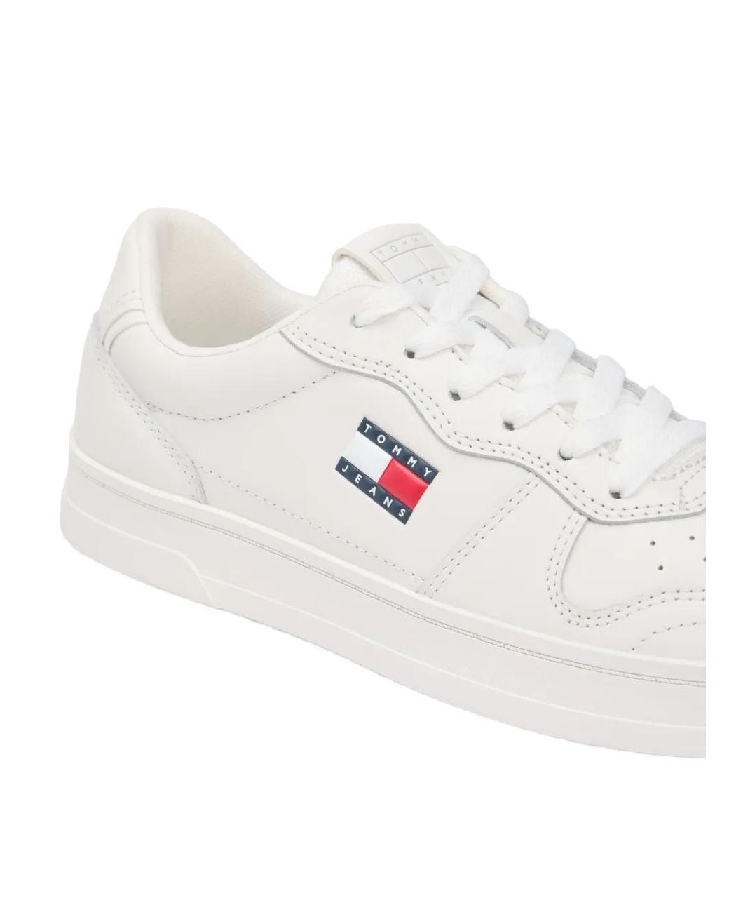 Tommy Hilfiger White Logo-Patch Sneakers