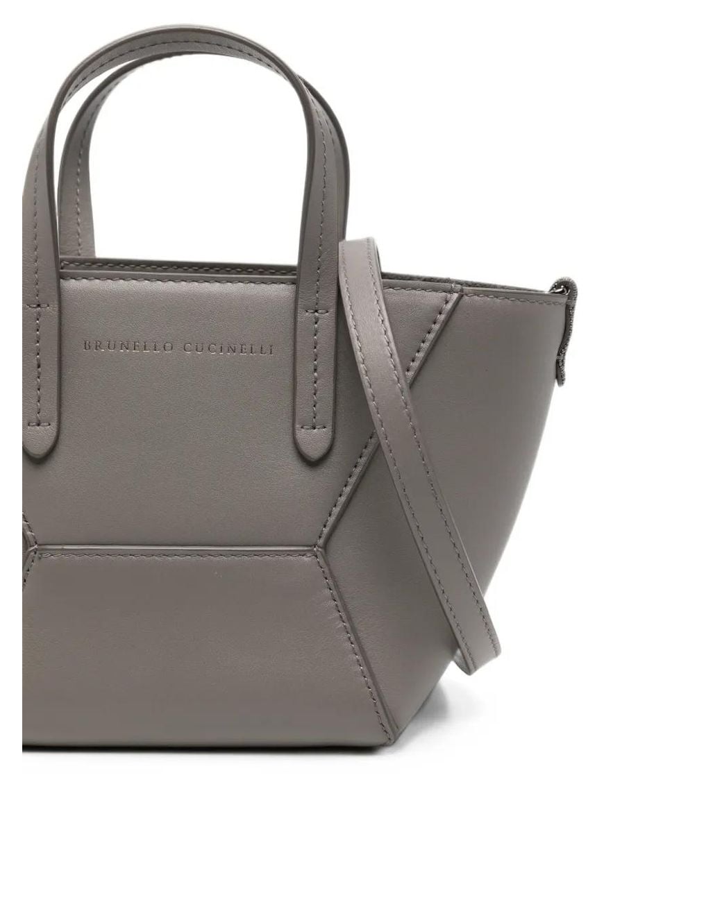 Brunello Cucinelli Gray Bc Duo Mini Bag