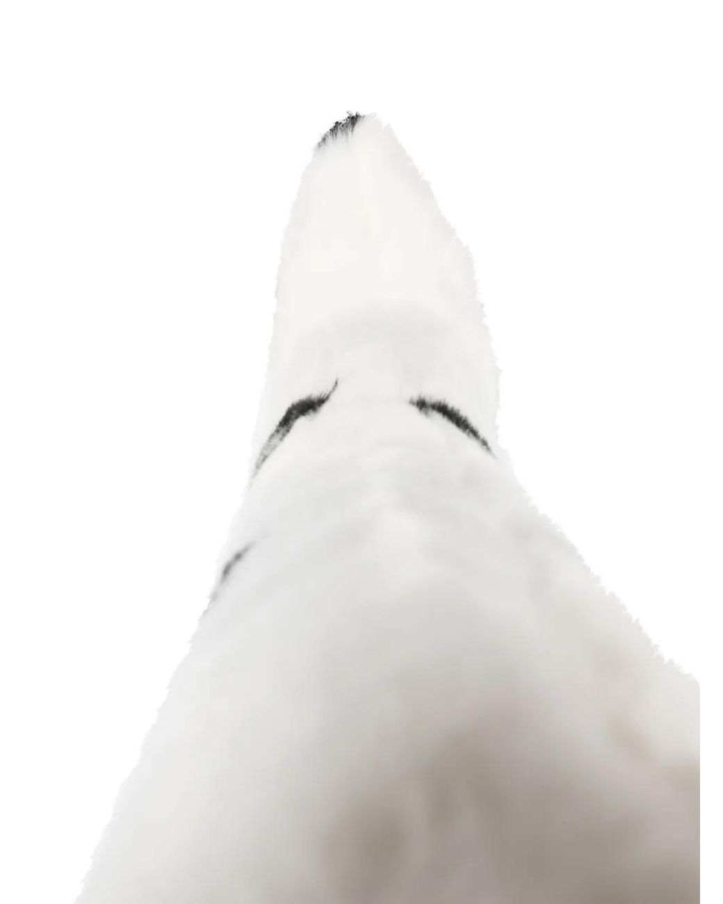 Gcds White 110Mm Faux-Fur Logo-Print Boots