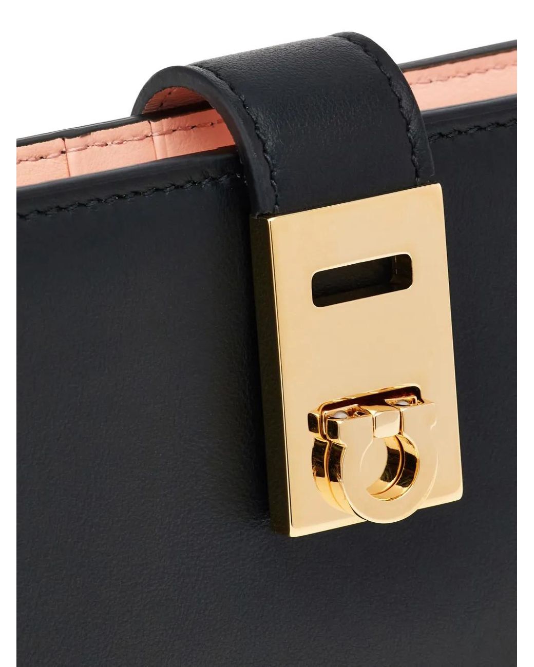 Ferragamo Black Hug Continental Wallet