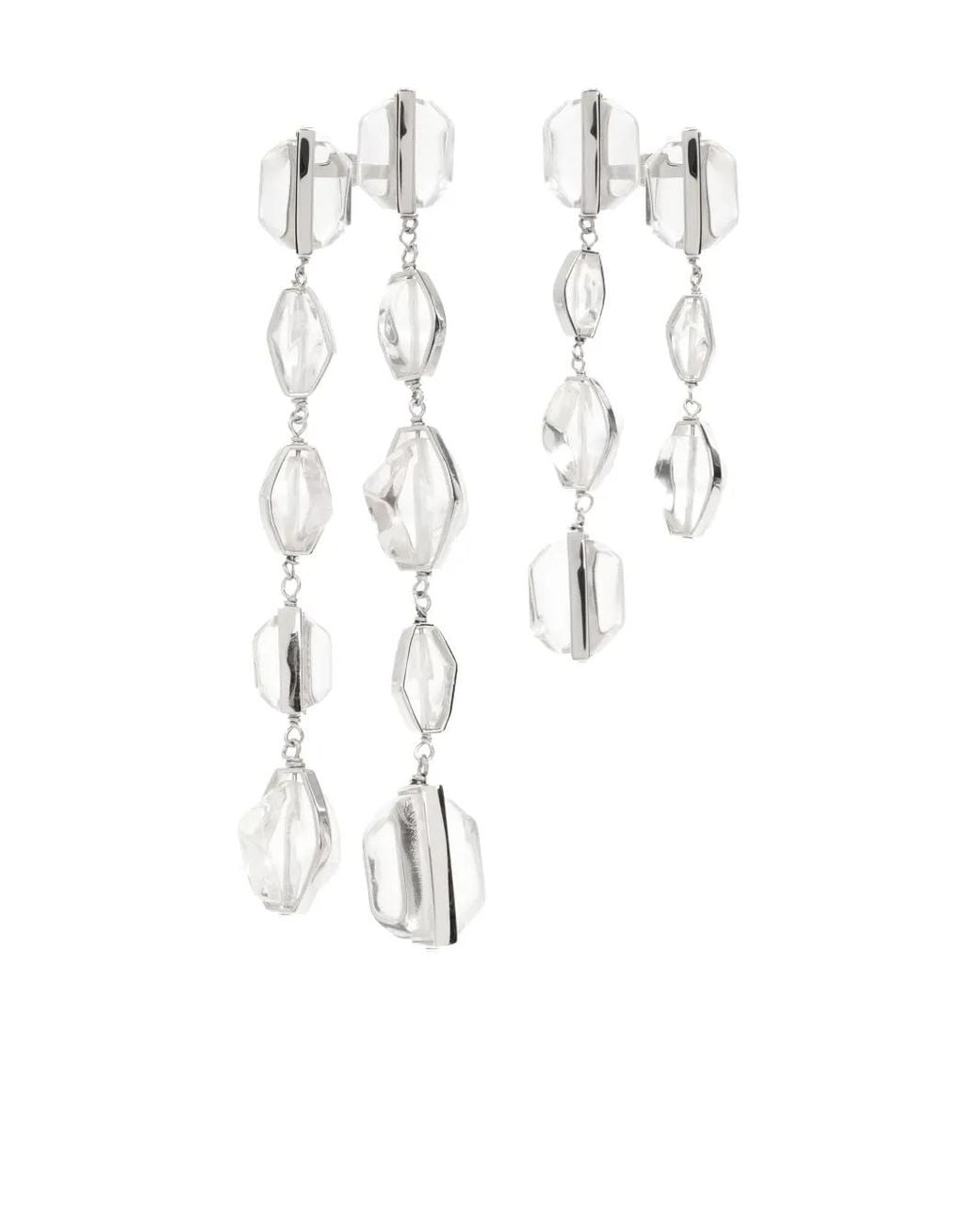 Pendientes Largos Jil Sander de color White