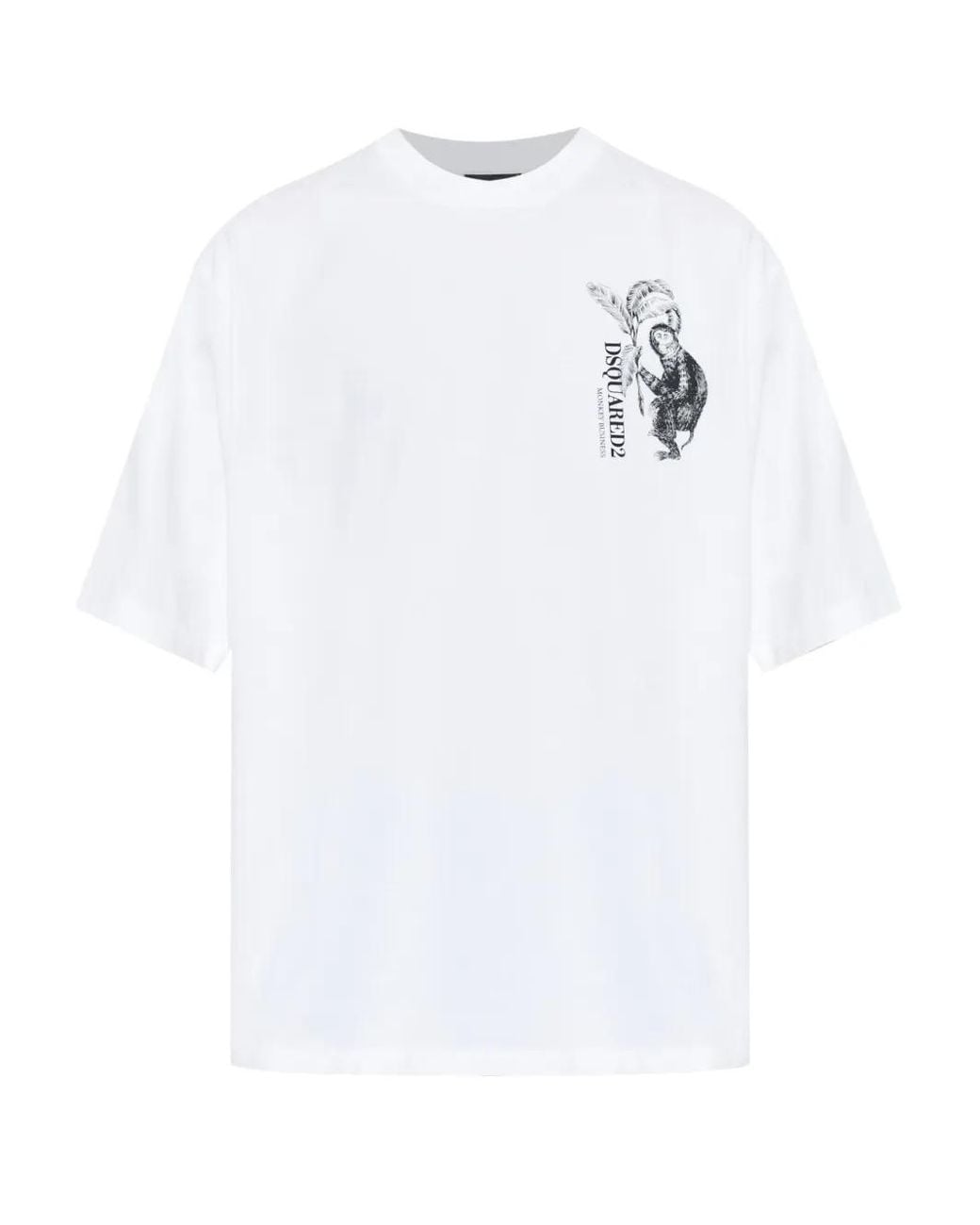 Camiseta Con Motivo De Mono DSquared² de hombre de color White