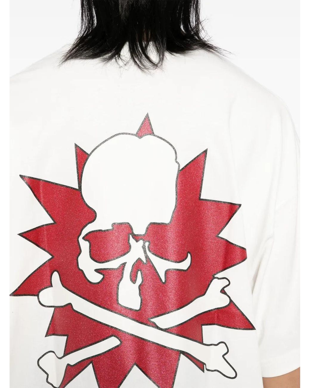MASTERMIND WORLD White Glitter T-Shirt for men