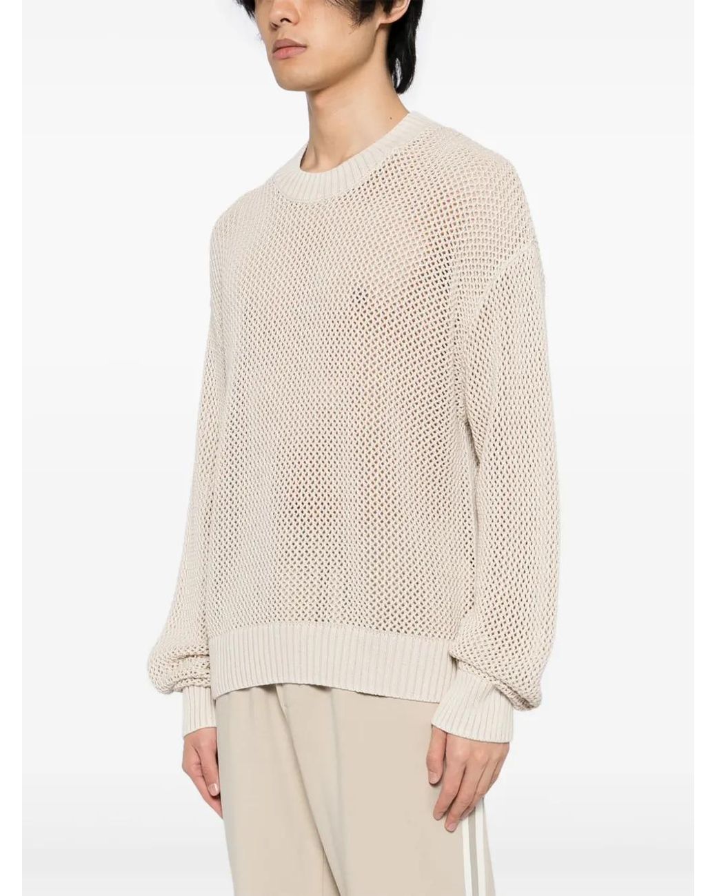 Represent Natural Open Gauge Knit Jumper for men