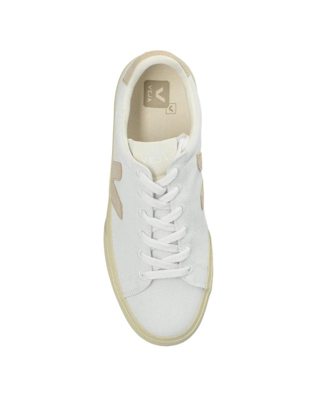 Veja White Campo Logo-Patch Sneakers