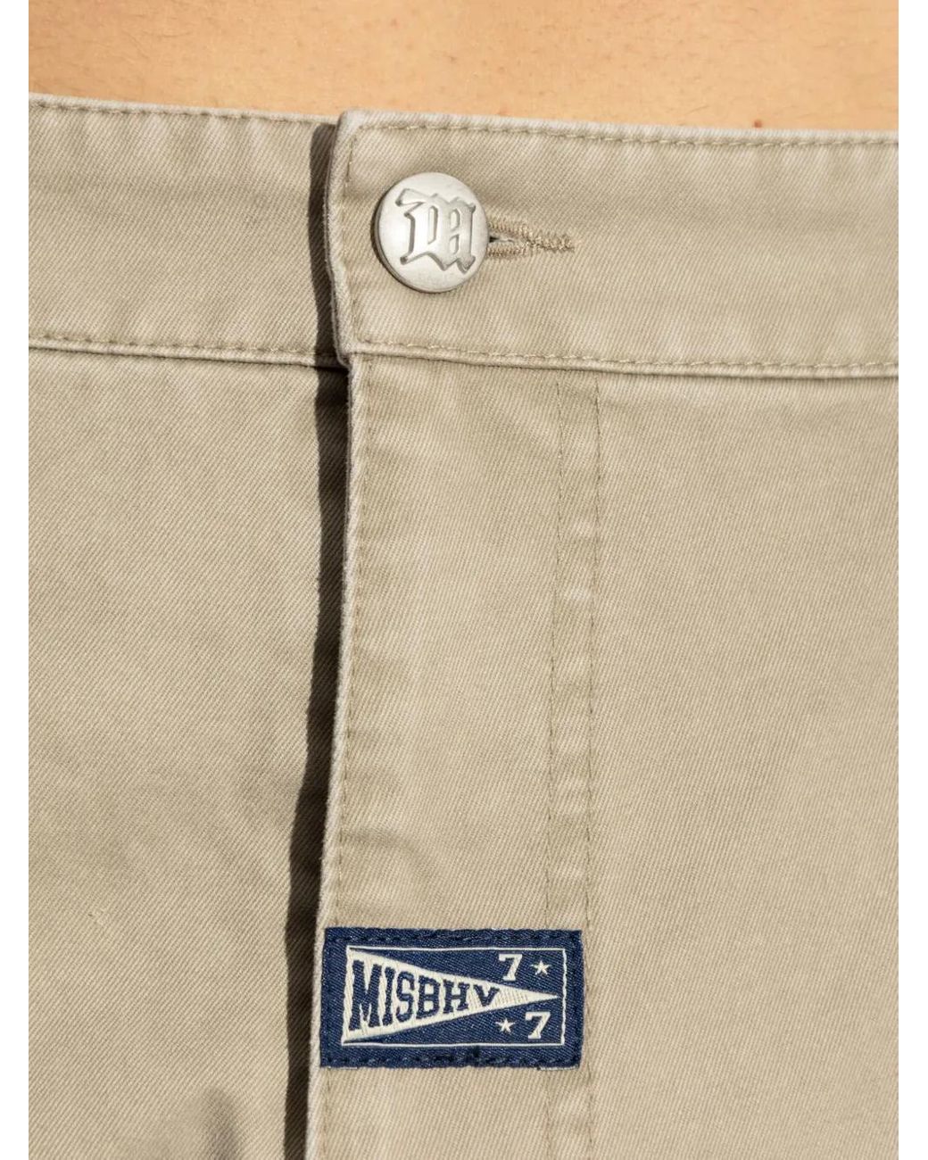 M I S B H V Natural Cotton Cargo Shorts for men