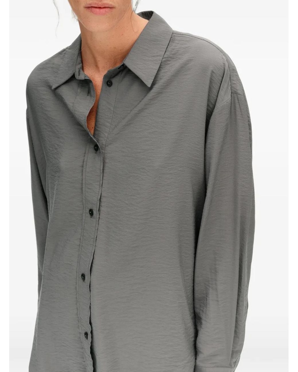 Bimba Y Lola Gray Anthracite Straight-Leg Shirt