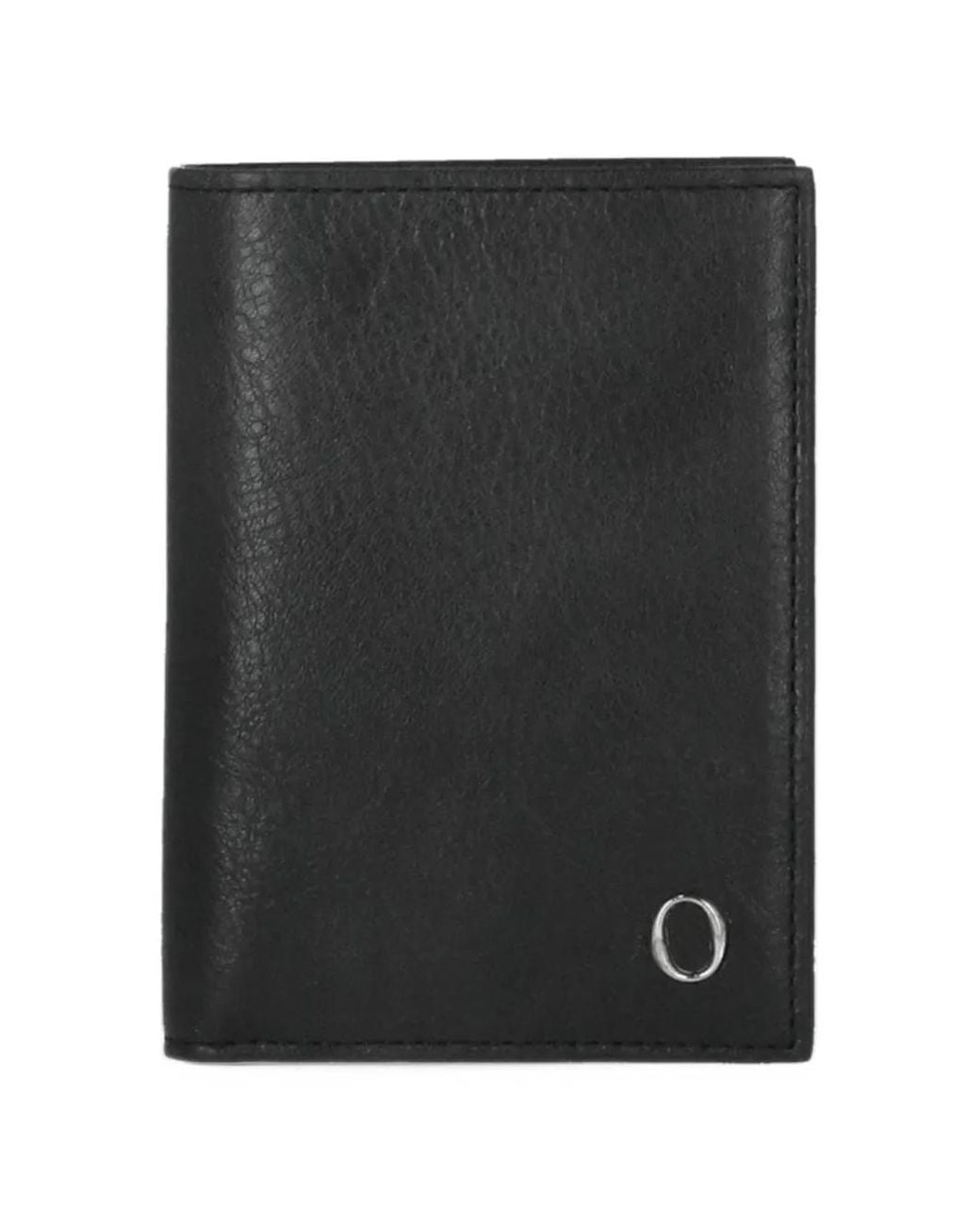 Orciani Black Lagoon Logo-Plaque Leather Wallet for men
