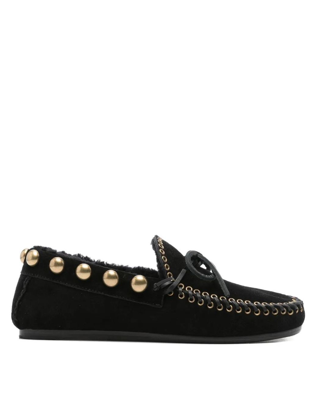 Isabel Marant Black Stud Embellished Loafers