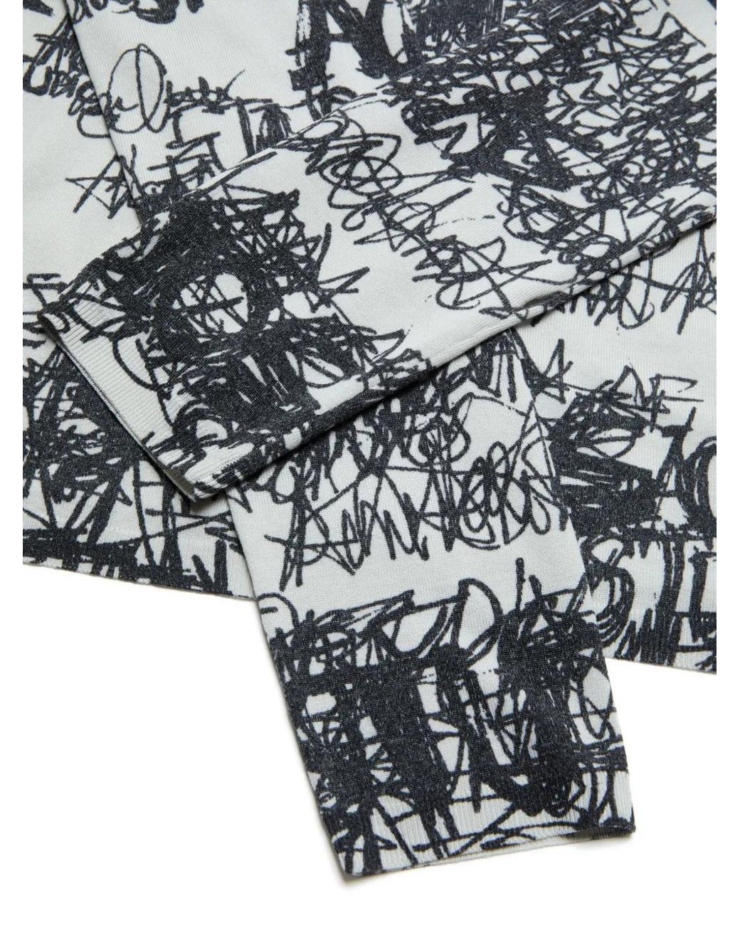 Acne Gray Logo-Print Jersey Drawstring Hoodie for men