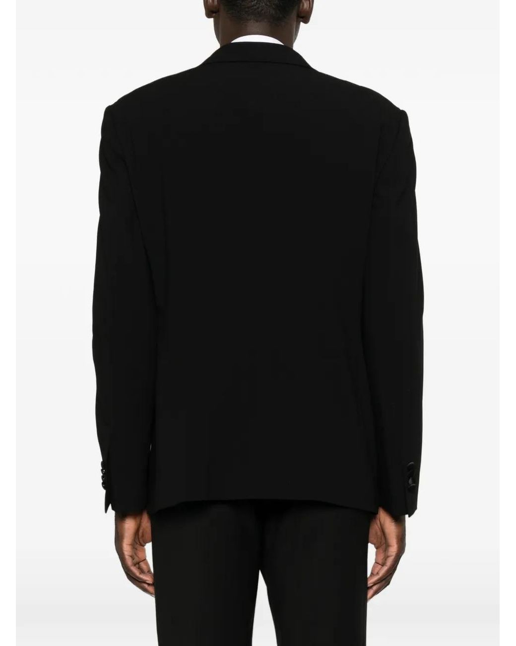 Giorgio Armani Black Double-Breasted Blazer for men