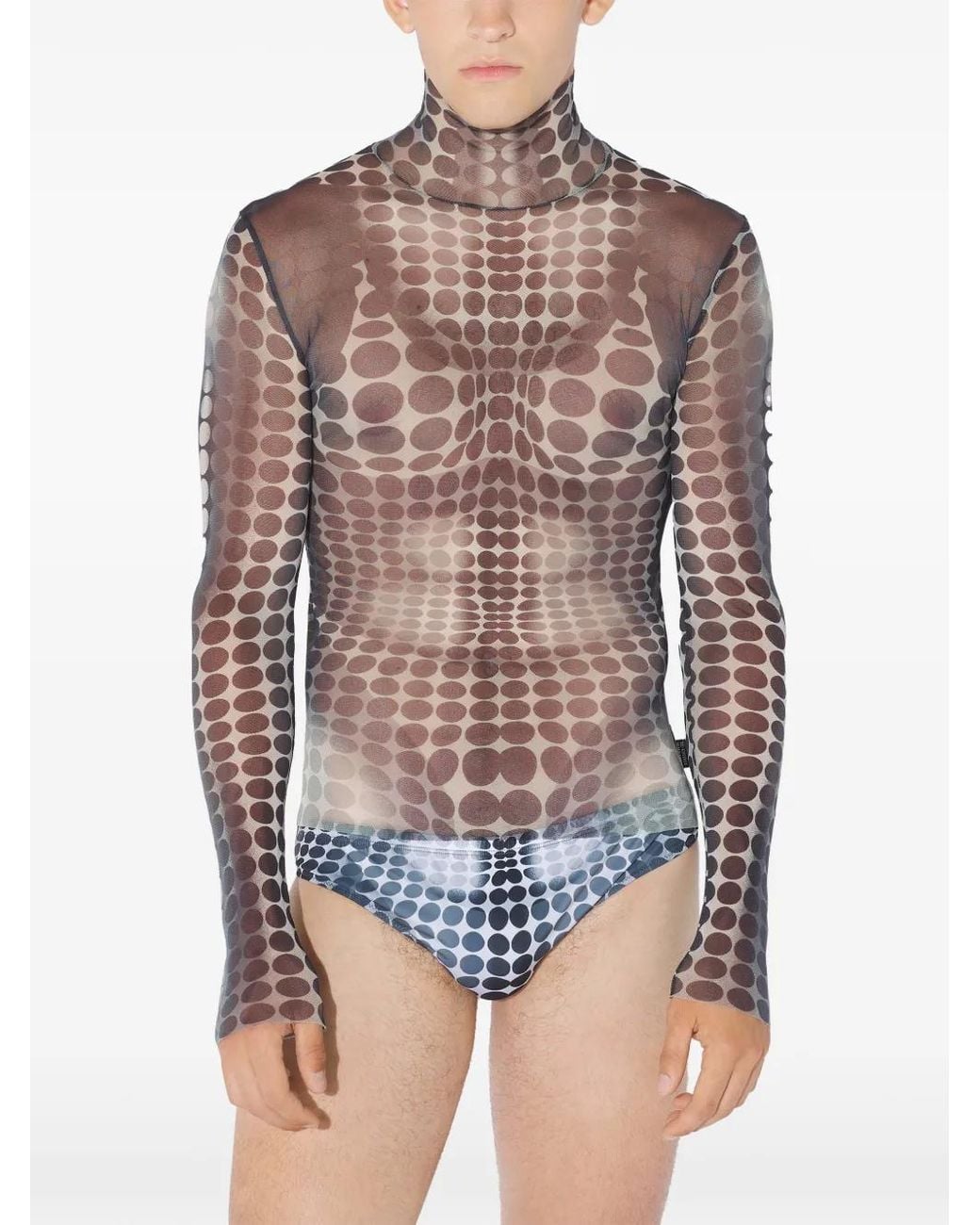 Jean Paul Gaultier Black Long-Sleeve High-Neck Top