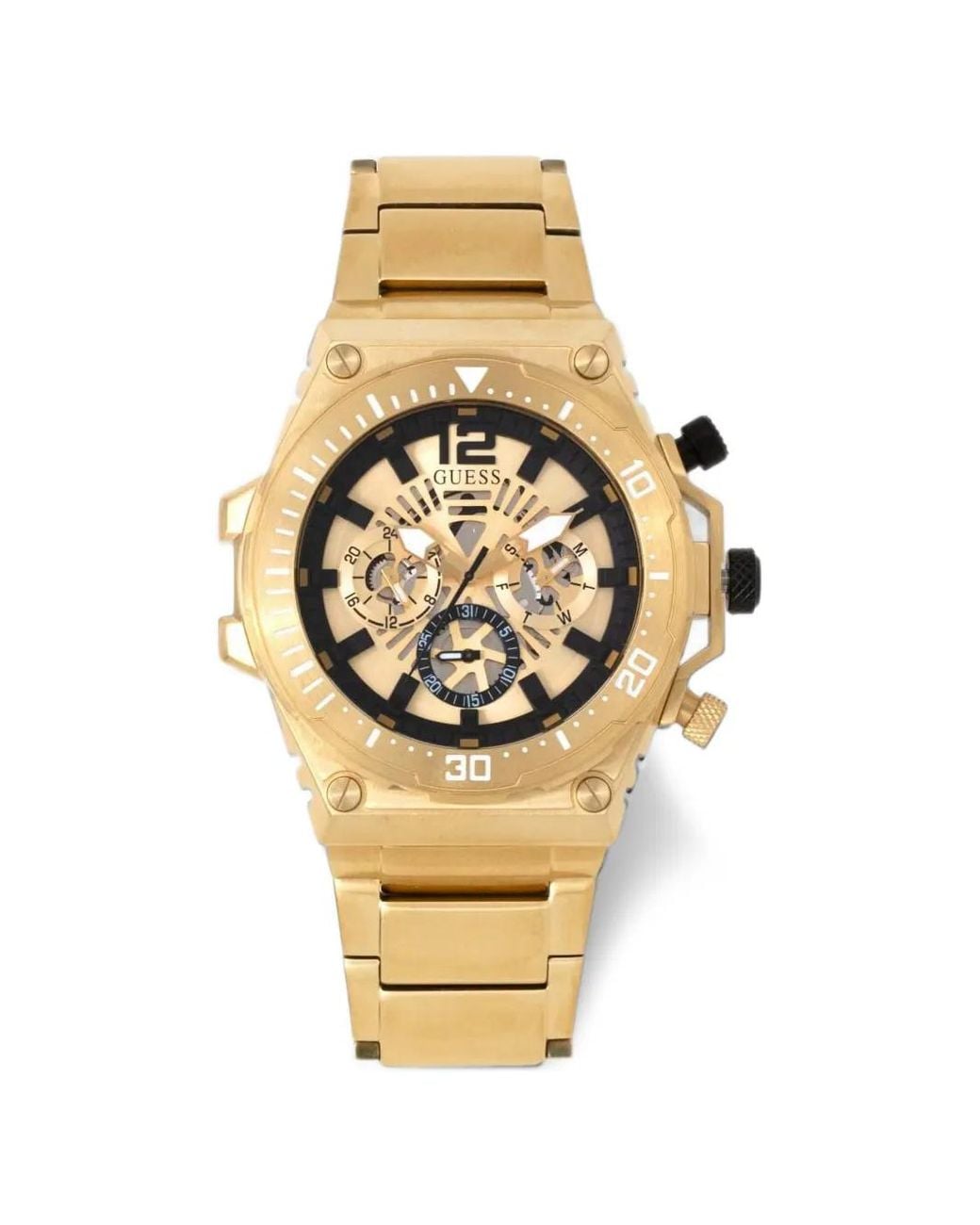 Guess Metallic Exposed Screw 48Mm Watch for men