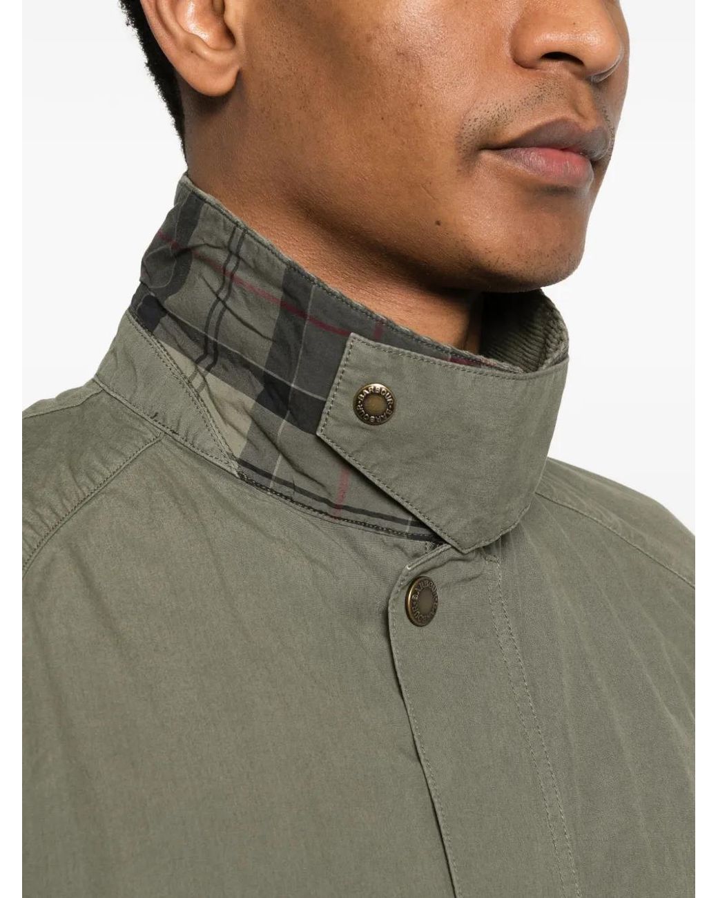 Barbour Green Ashby Buttonned-Pockets Jacket for men