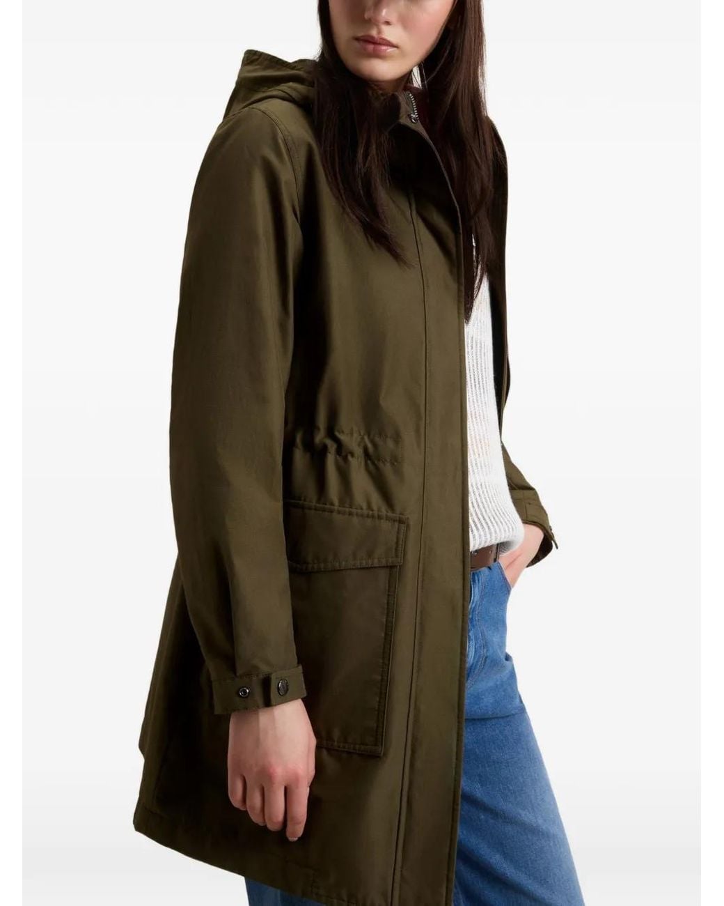 Parka Ajustable Con Capucha Woolrich de color Green