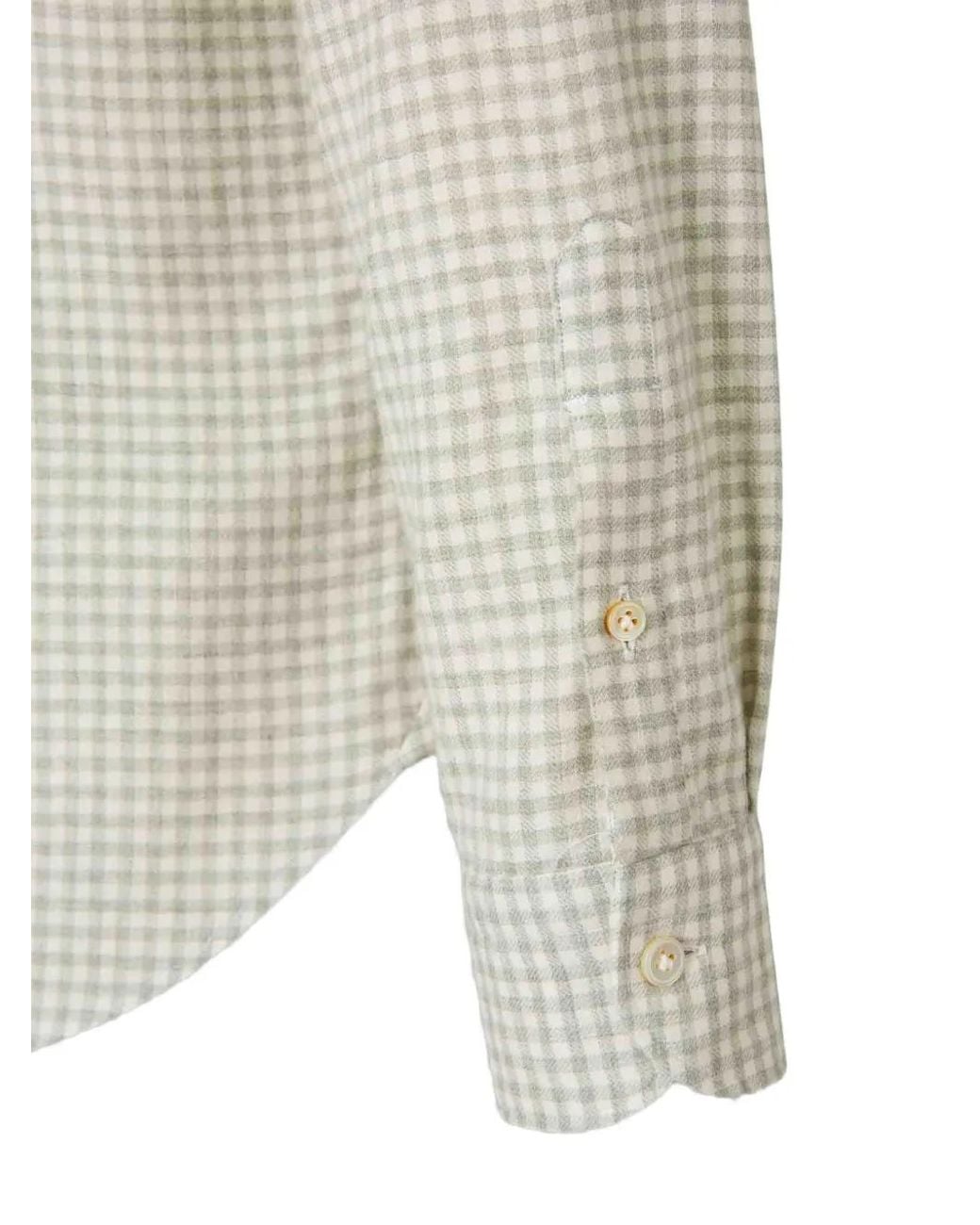 Vincenzo Di Ruggiero White Check-Pattern Shirt for men