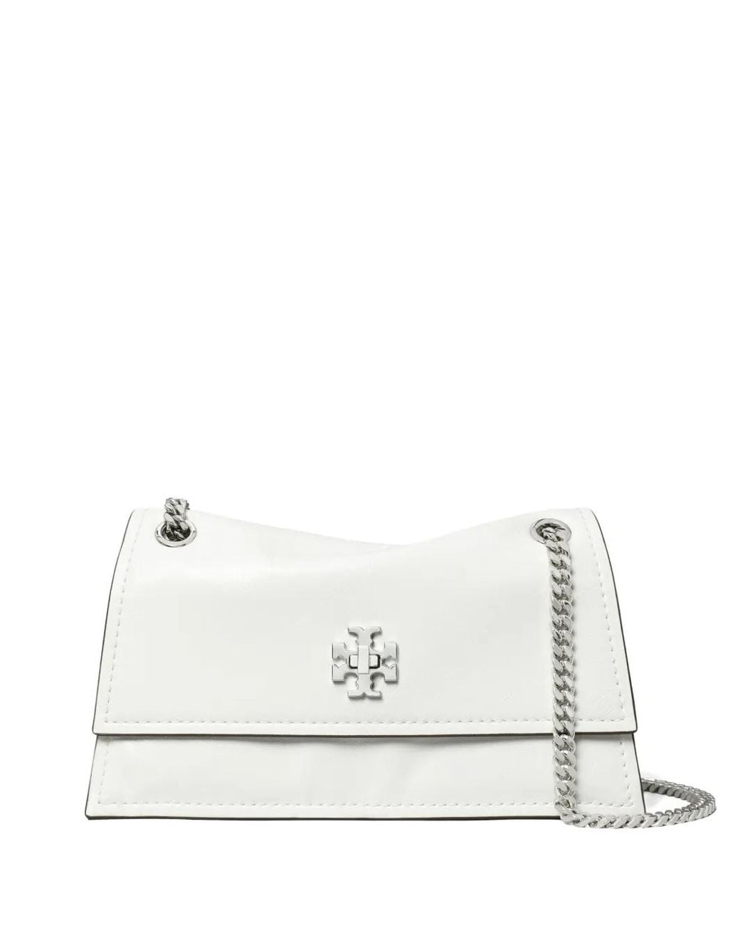 Tory Burch White Mini Kira Turnlock Shoulder Bag