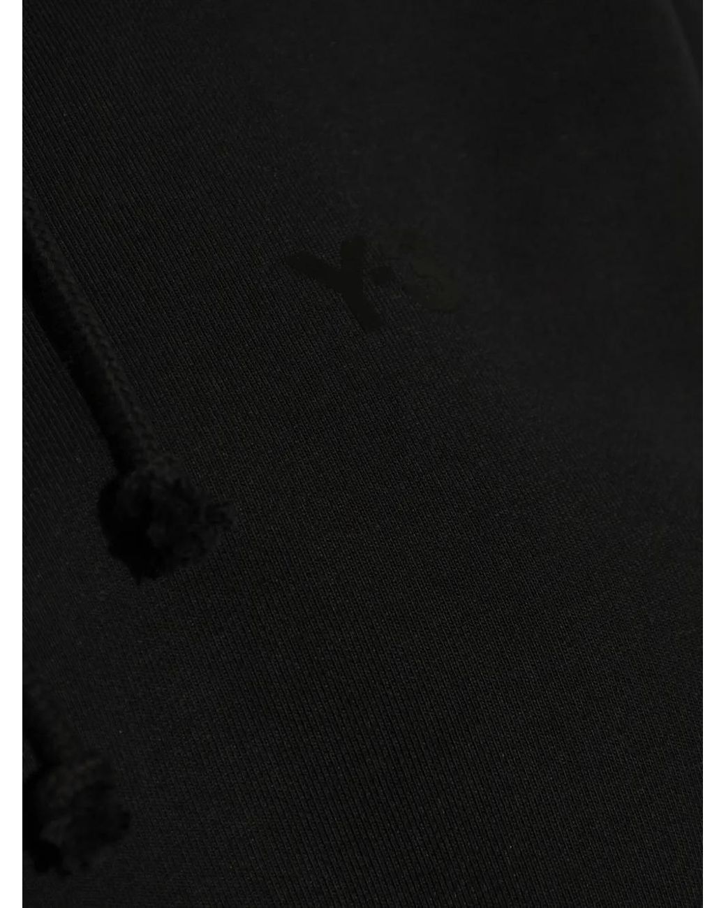 Y-3 Black Logo-Print Hoodie