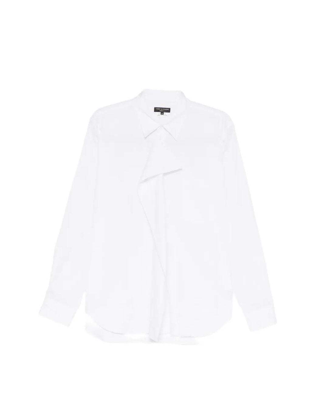 Comme des Garçons White Asymmetric-Panel Shirt for men
