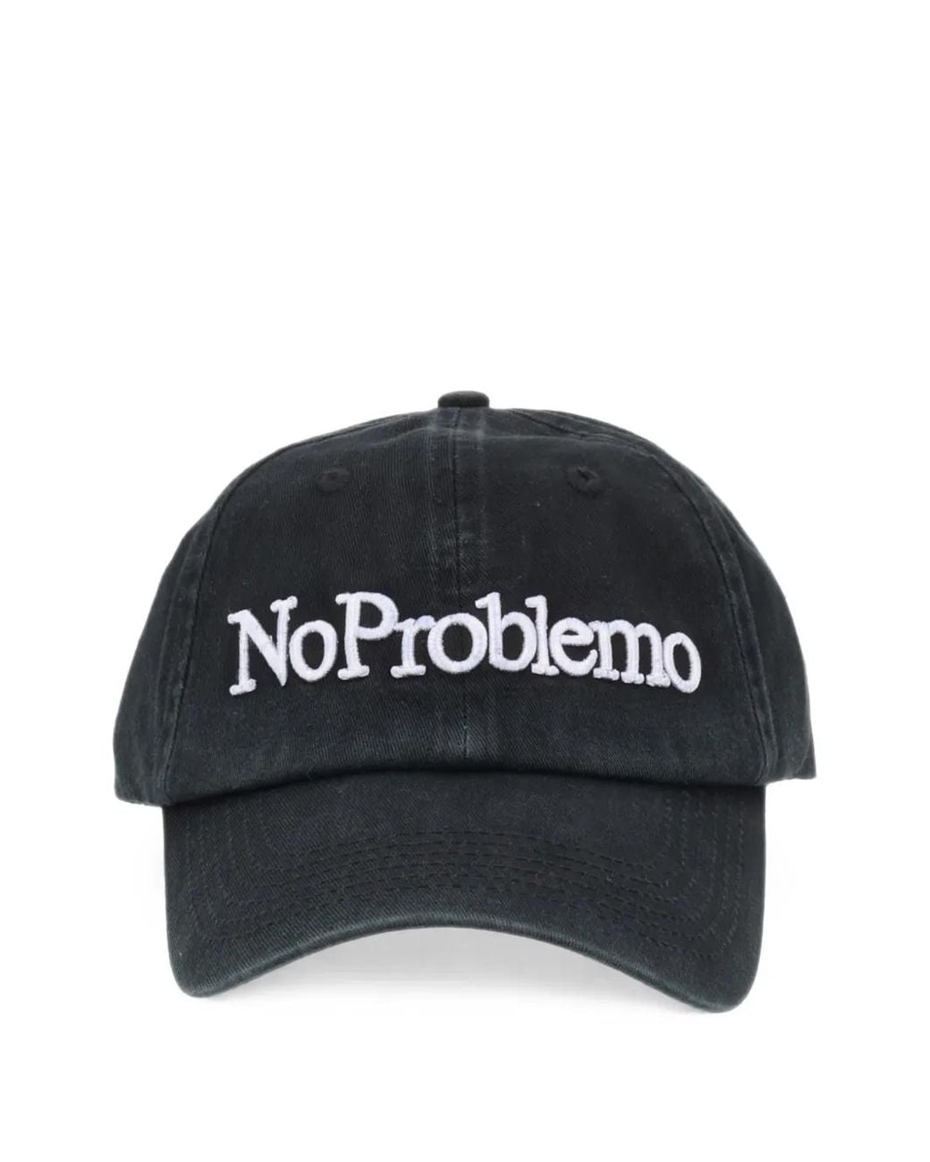No Problemo Black Logo-Embroidered Baseball Cap for men