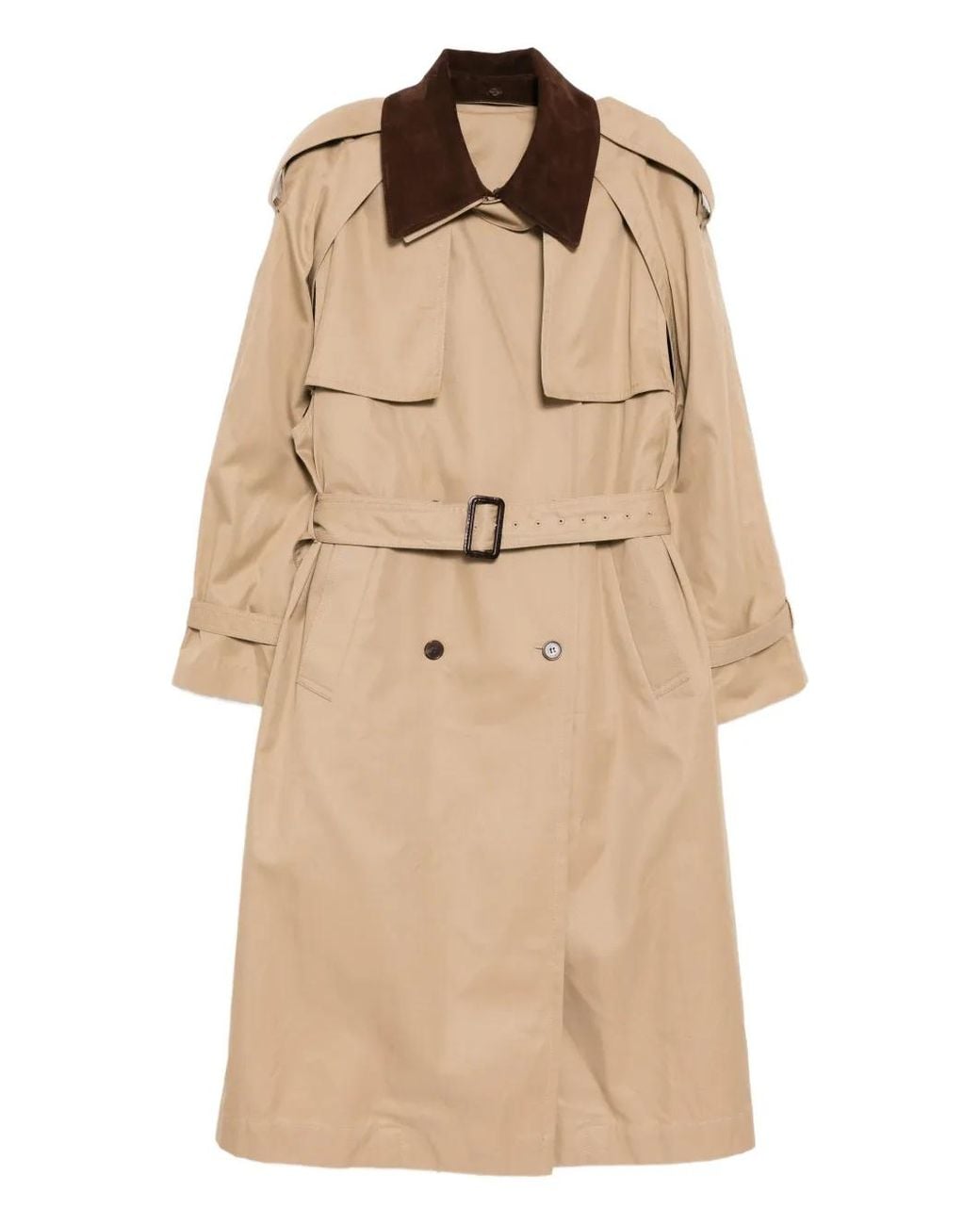 Juun.J Natural Single-Breasted Trench Coat