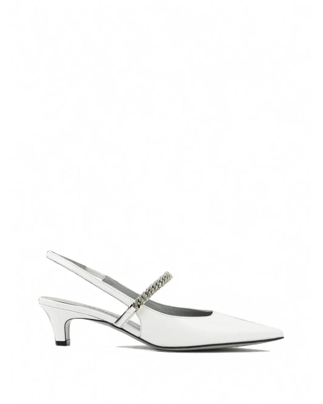 Roberto Festa White Mallory Crystal-Embellished Heeled Pumps