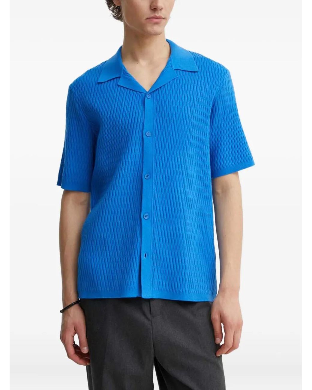 Chemise À Effet Texturé Samsøe & Samsøe pour homme en coloris Blue