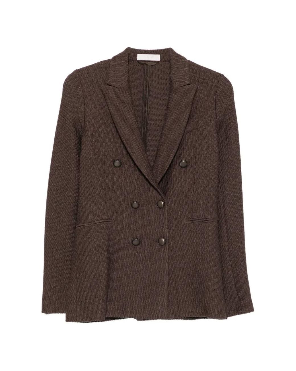 Circolo 1901 Brown Double-Breasted Wool Blazer