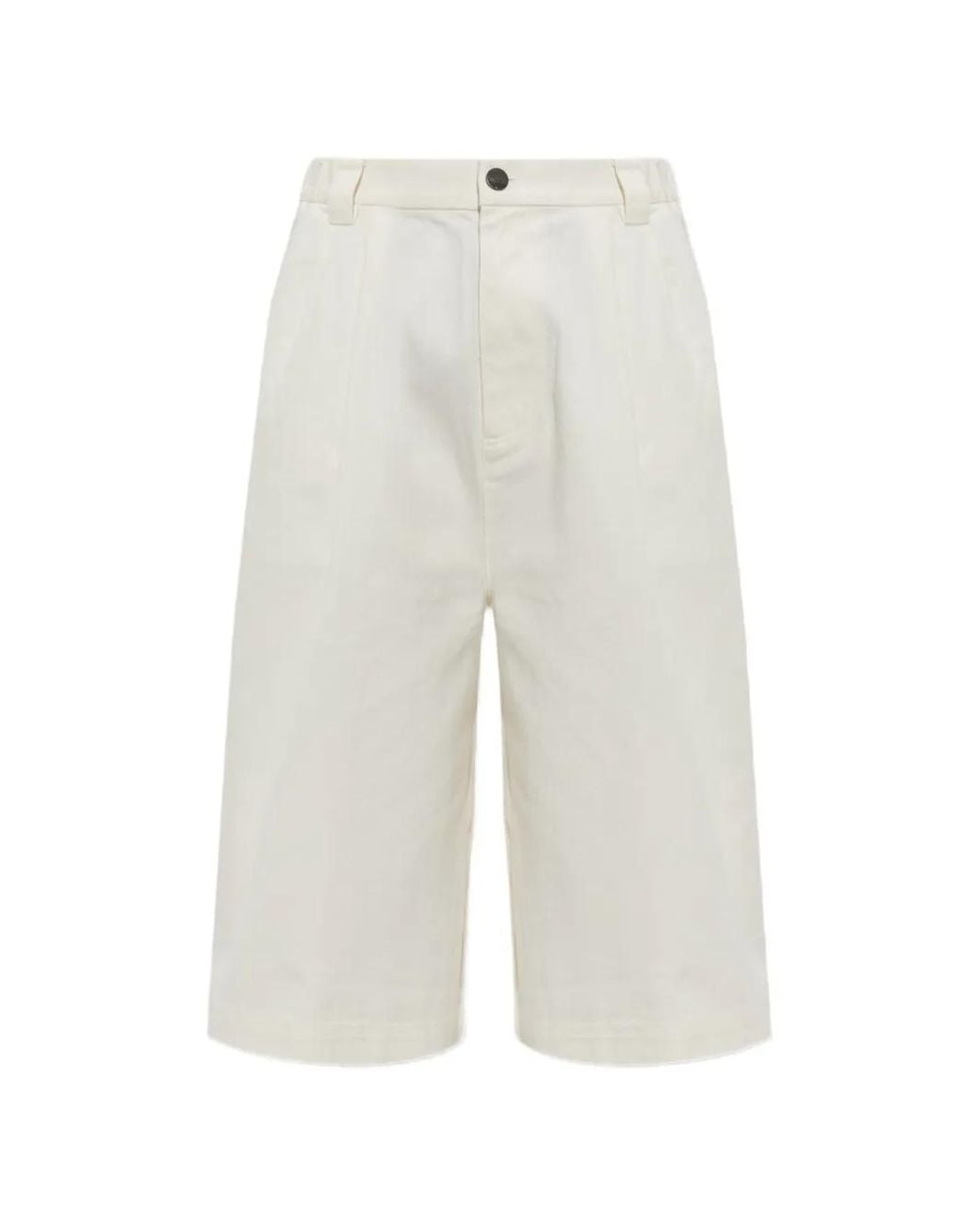 Adidas White Wide-Leg Denim Shorts for men