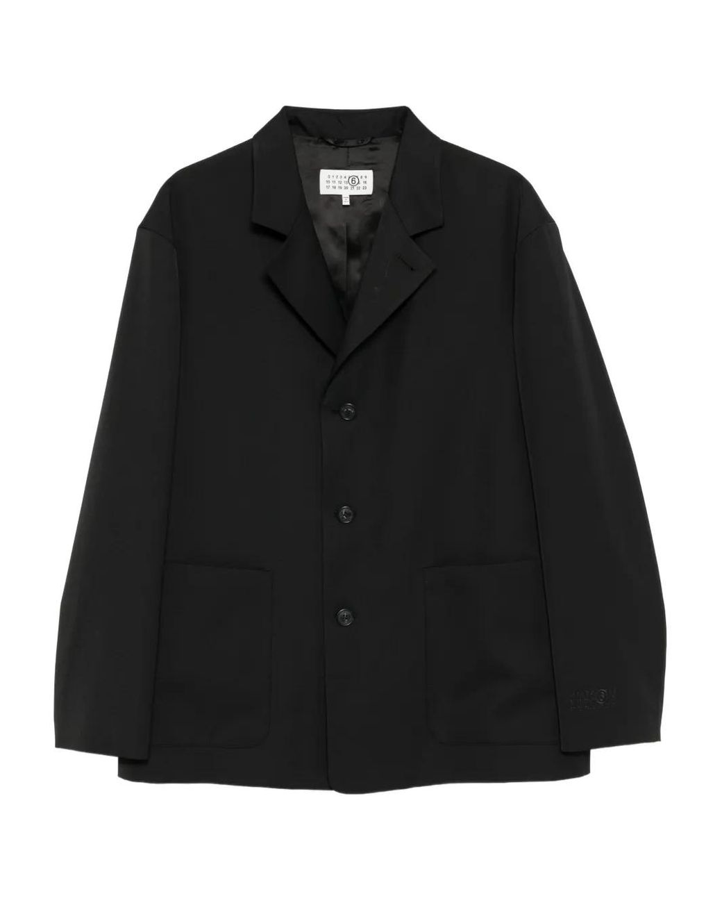 MM6 by Maison Margiela Black Single-Breasted Blazer for men
