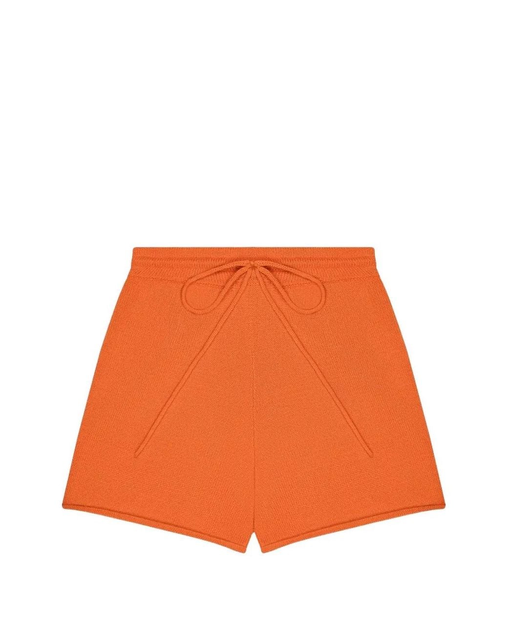 Calle Del Mar Orange Cashmere Drawstring Shorts