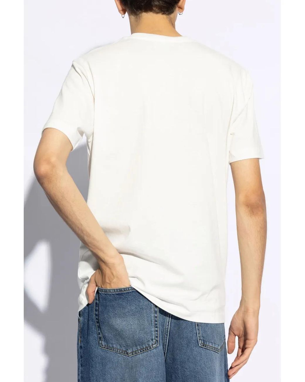 Iceberg White Bear Embroidery T-Shirt for men