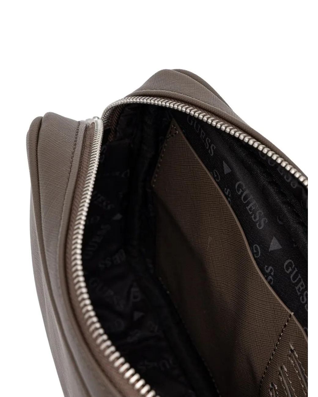 Guess Brown Milano Mini Crossbody Bag for men