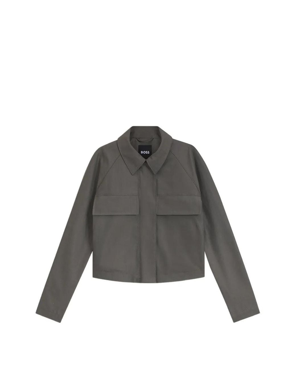 Boss Gray Relaxed-Fit Jacket