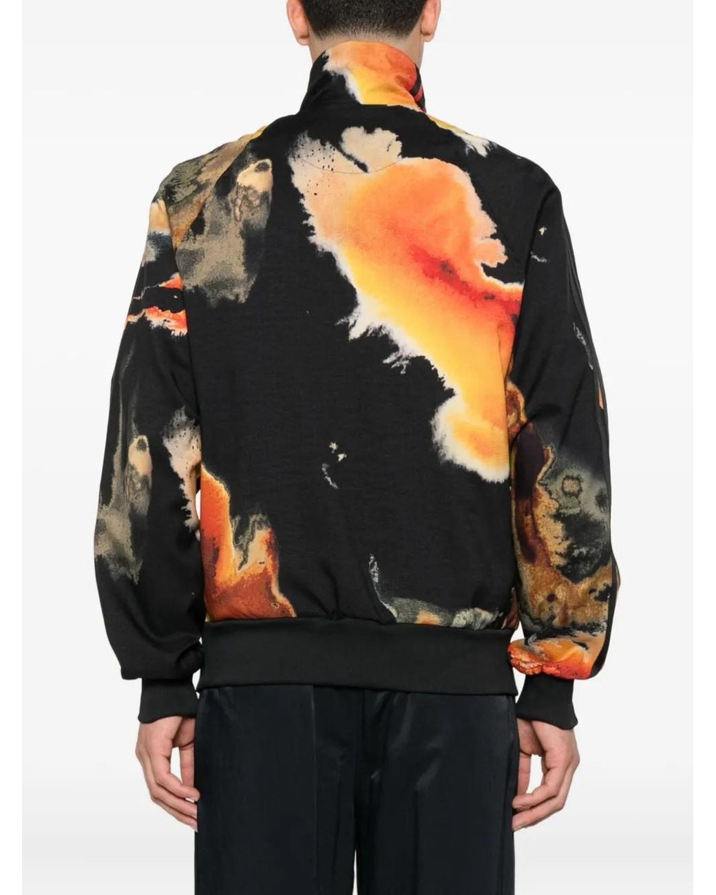 Y-3 Black Three-Stripe Cut And Sew Track Jacket for men