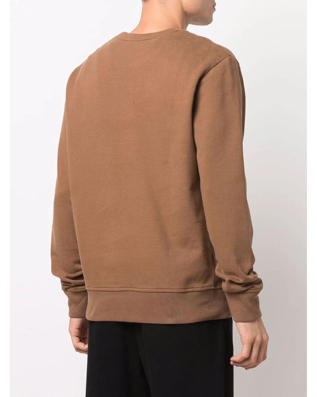 424 Brown Logo-Print Crew Neck Sweatshirt for men