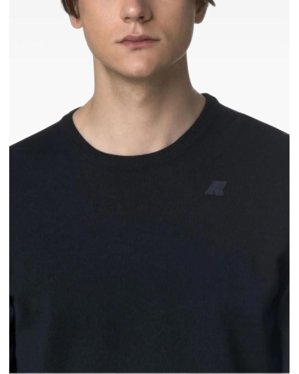 K-Way Blue Sebastien Crew-Neck Sweater for men