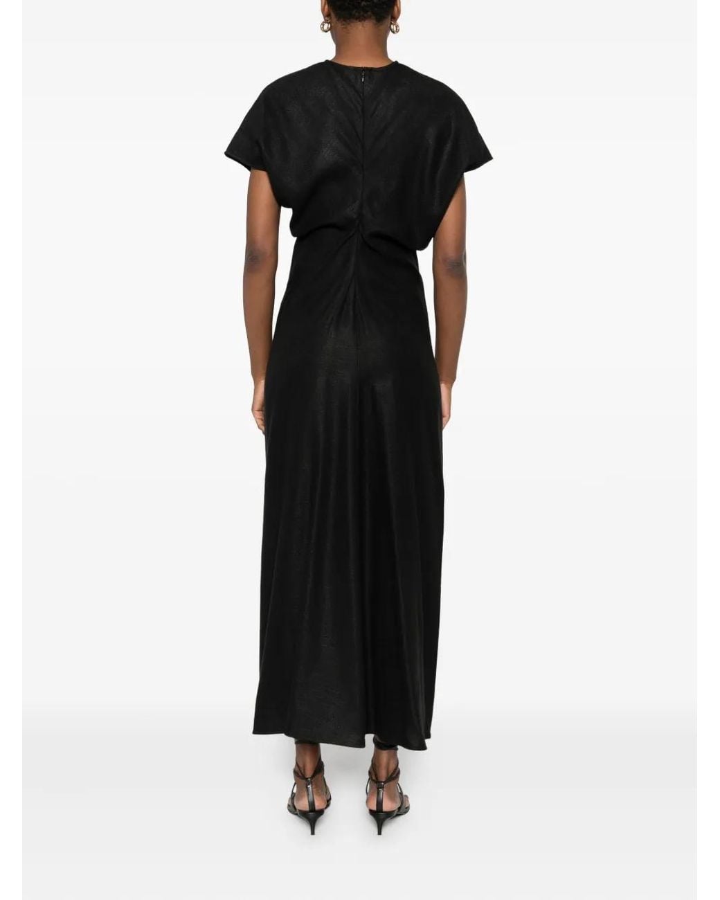 Totême  Black Slouch-Waist Maxi Dress