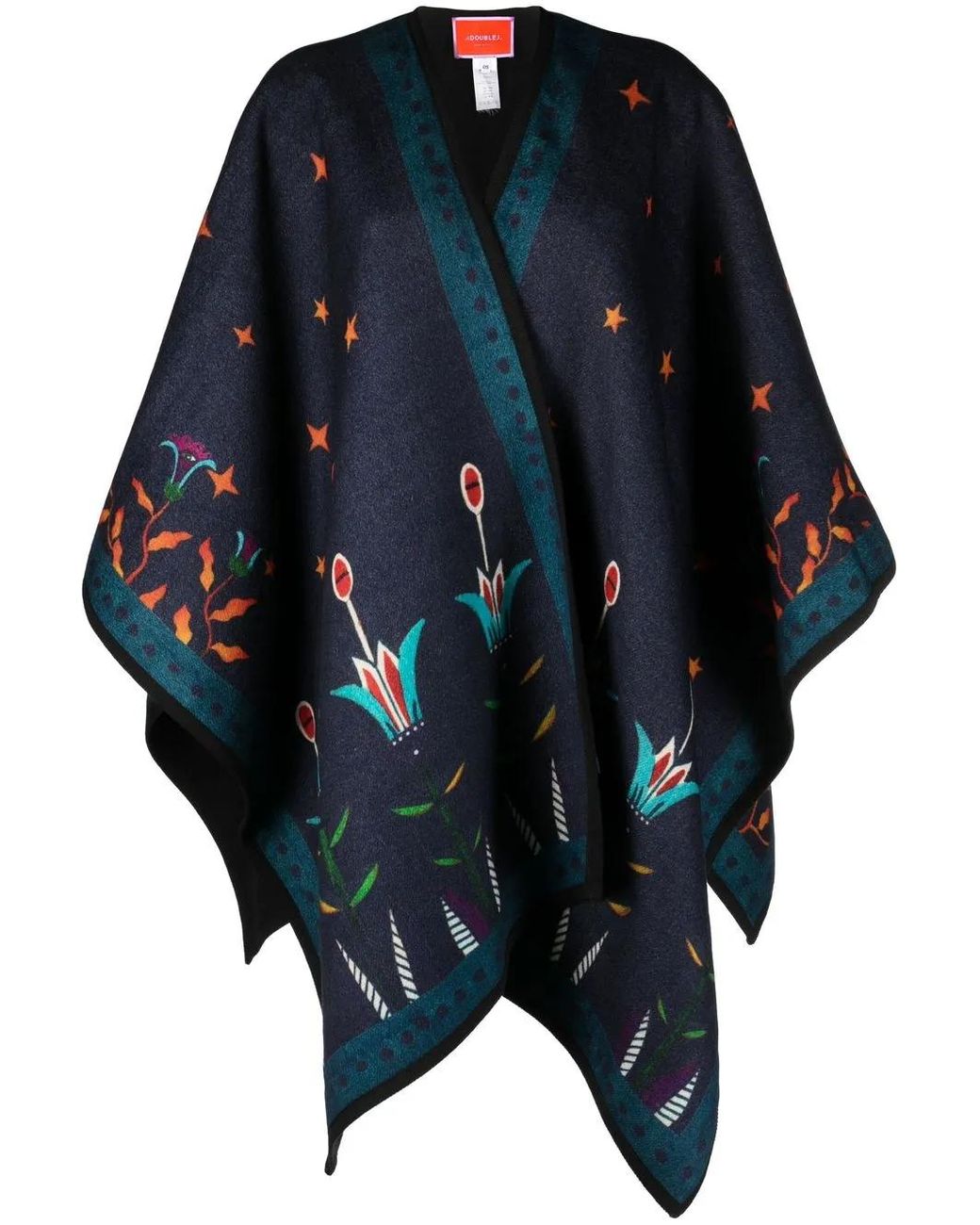 LaDoubleJ Blue Reversible Poncho