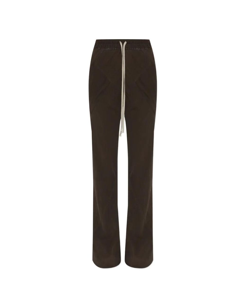 Rick Owens Brown Drawstring Trousers