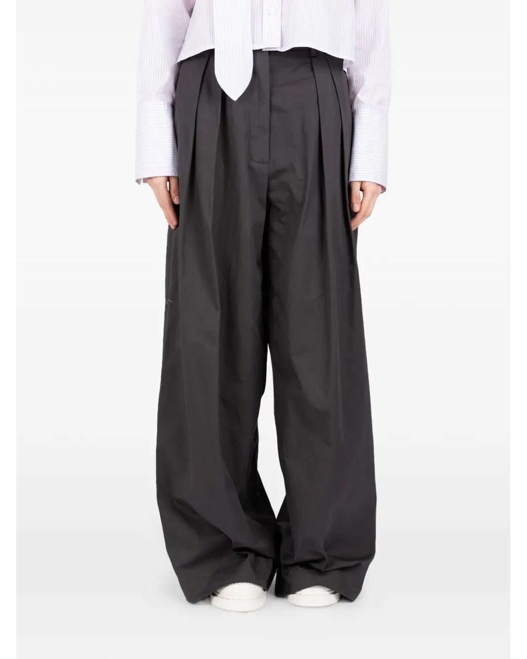 Societe Anonyme Black Andy Pleated Wide Trousers